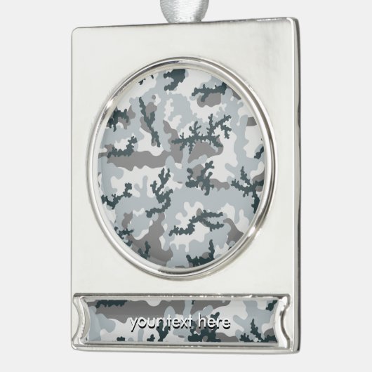 Urbane Tarnung Banner-Ornament Silber (Links)