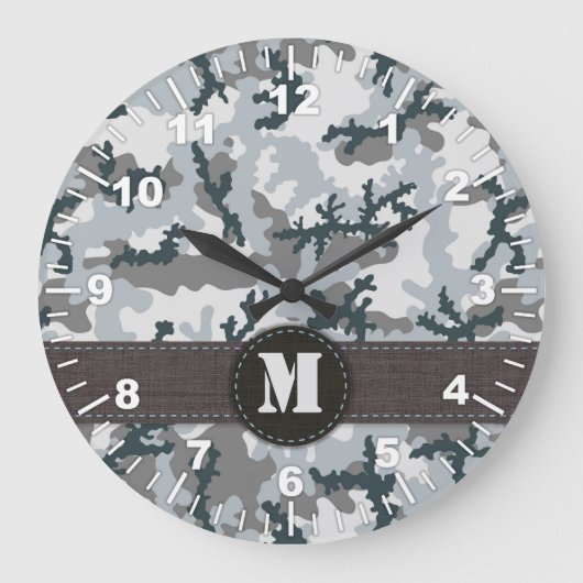 Urbane Tarnung Große Wanduhr (Vorderseite)