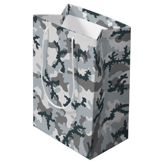 Urbane Tarnung Mittlere Geschenktüte (Rückseite Schrägansicht)