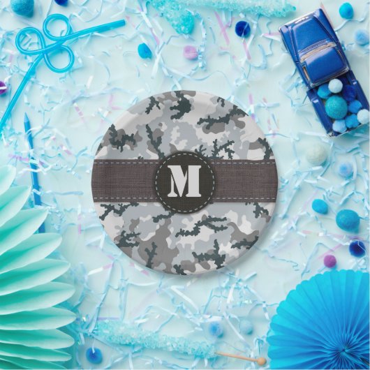 Urbane Tarnung Pappteller (Party)