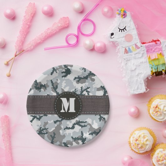 Urbane Tarnung Pappteller (Party)