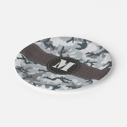 Urbane Tarnung Pappteller (Schrägansicht)