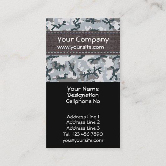 Urbane Tarnung Visitenkarte (Vorderseite)