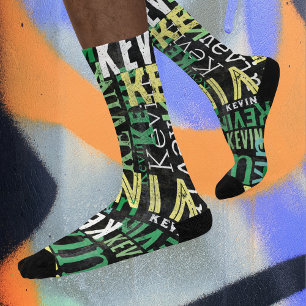 Urbane Typografie erschüttert moderne Schriftart Socken