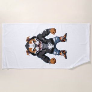 Urbaner Alpha-Bulldog � Street-Style-Maskottchen Strandtuch