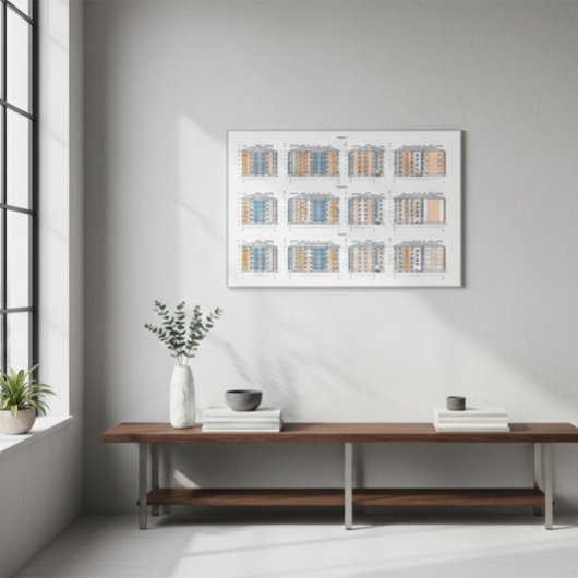 Urbaner Bauplan Wandkunstposter Poster