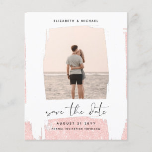 Urbaner Chic Minimalist PHOTO Save The Dates BUDGE Flyer