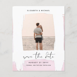 Urbaner Chic Minimalistischer PHOTO Save The Dates Flyer