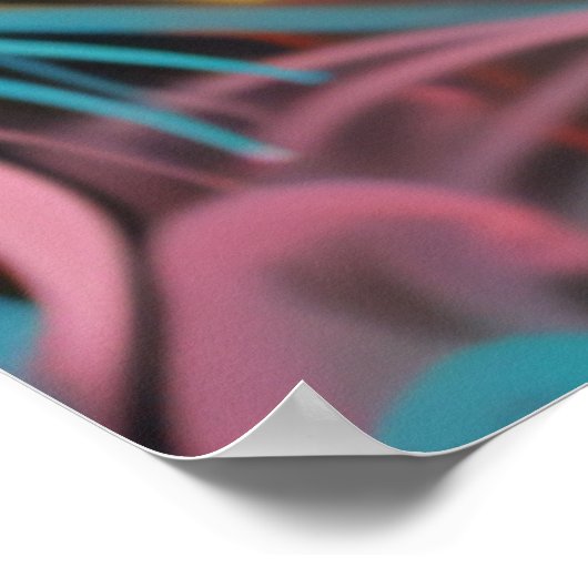 Urbaner Chic – mit Graffiti-Kunst und Model Poster (Ecke)