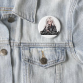 Urbaner Chic Rebell Silber und Schatten Anime-Mädc Button (Beispiel)