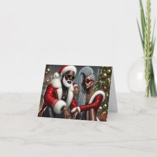 Urbaner Chic-Weihnachtsmann  Karte