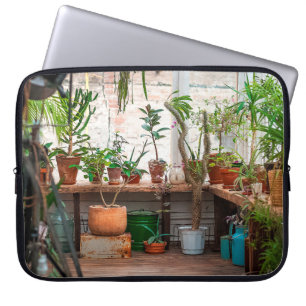 Urbaner Dschungel. Wintergarten mit Pflanze, Blume Laptopschutzhülle