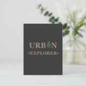 Urbaner Entdecker Postkarte (Stehend Vorderseite)