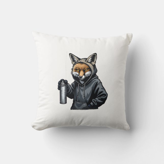 Urbaner Fuchs-Tagger Kissen (Vorderseite)