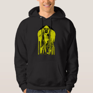 Urbaner Gorilla Affe Monkey Schwarz & Gelb Abstrac Hoodie