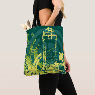 Urbaner Grunge Y2K abstrakte Cyberpunk-Stadt Tasche