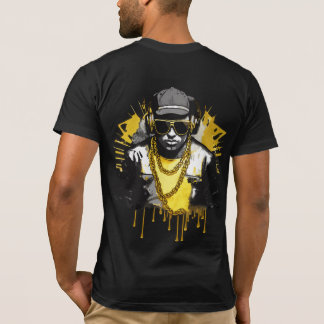 Urbaner Hip-Hop-Gold- Street-Style-Porträt T-Shirt