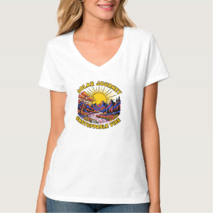 Urbaner Horizont Neon-Träume Skyline T-Shirt