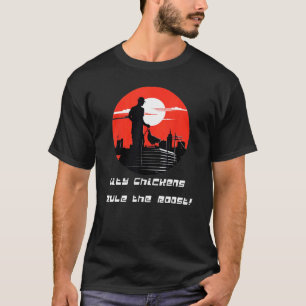 Urbaner Hühner-Enthusiast Funky Federn 1 T-Shirt
