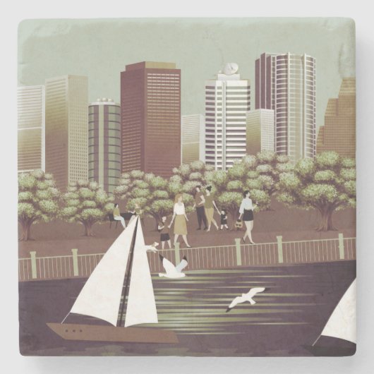 Urbaner Landschaftsstein Untersetzer (Vorderseite)