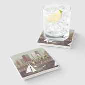 Urbaner Landschaftsstein Untersetzer (Seitenansicht)