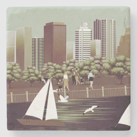 Urbaner Landschaftsstein Untersetzer (Vorderseite)