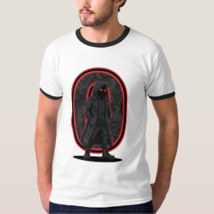 Urbaner Phantom Dark Techwear Kapuzenfigur Streetw T-Shirt