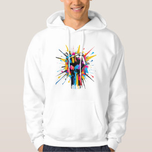 Urbaner Power: Graffiti Fist Explosion Hoodie