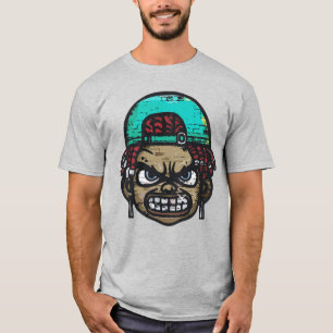 Urbaner Rebell: Graffiti Style Gesicht T-Shirt