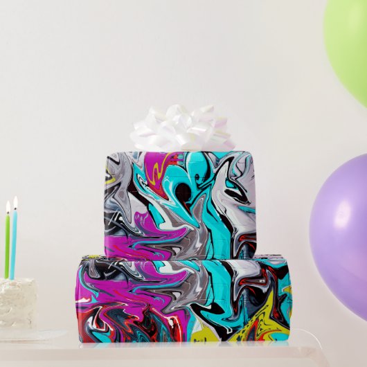 Urbaner Streetstyle-Graffiti-Party Geschenkpapier (Partygeschenke)
