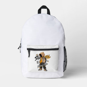 Urbaner Streetwear-Mode-Charakter – Coole Graffiti Bedruckter Rucksack