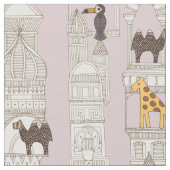 Urbanes Dschungelrosa Stoff (Nahaufnahme)