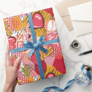 Urbanes Graffiti-Straßenkunstmuster  Geschenkpapier