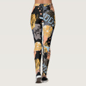 Urbanes Graffiti-Straßenkunstmuster Leggings (Rückseite)