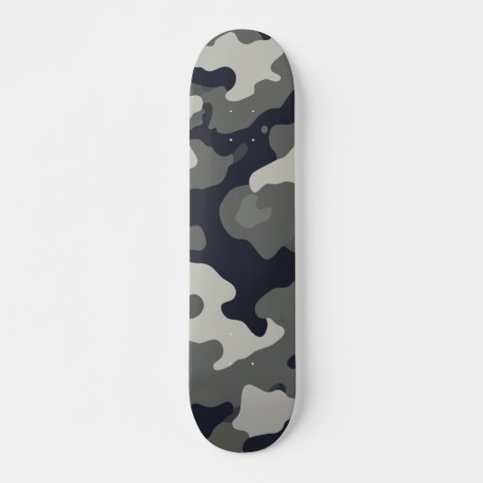 Urbanes Graues Tarnmuster Skateboard (Vorne)