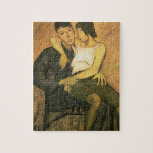 Urbanite Couple, 1920 (Öl auf Leinwand) Puzzle