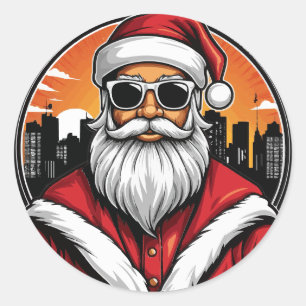 UrbanSanta 1 Runder Aufkleber