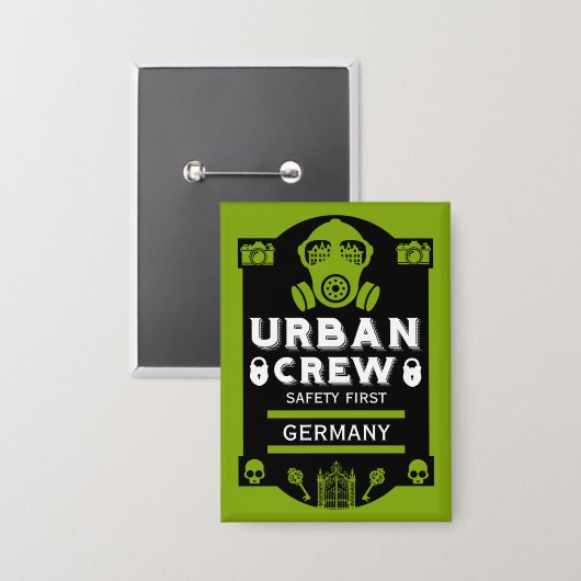 Urbex Button (Vorderseite/Rückseite)