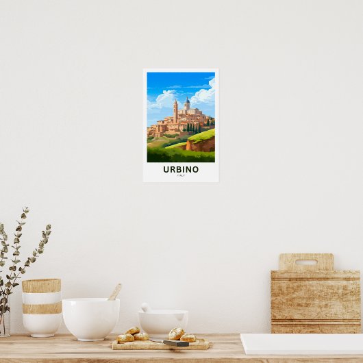 Urbino Italy Travel Print Poster (Küche)
