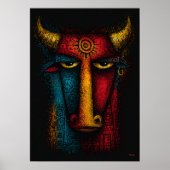 Urbüffel-Totem Abstracte Kunst – Expressionismus Poster (Vorne)