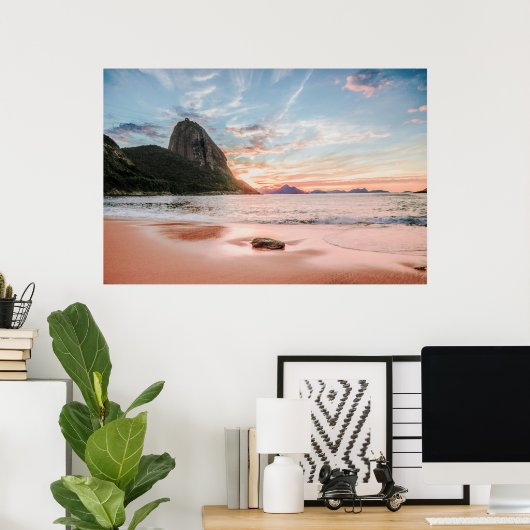 Urca Beach in Rio de Janeiro, Brasilien Poster (Heimbüro)