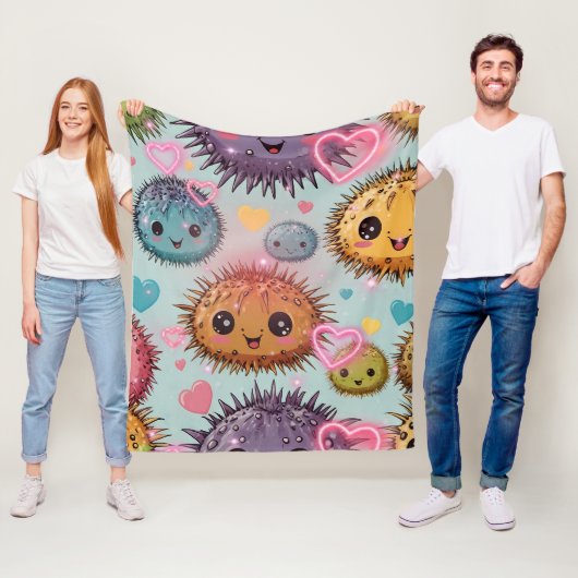 Urchin Heart Print Fleecedecke (Beispiel)