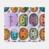 Urchin mit Sternen Print Fleecedecke (Vorderseite (Horizontal))