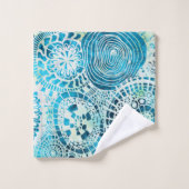 Urchin und Opihi Party tropische Muster Badhandtuch Set (Waschlappen)