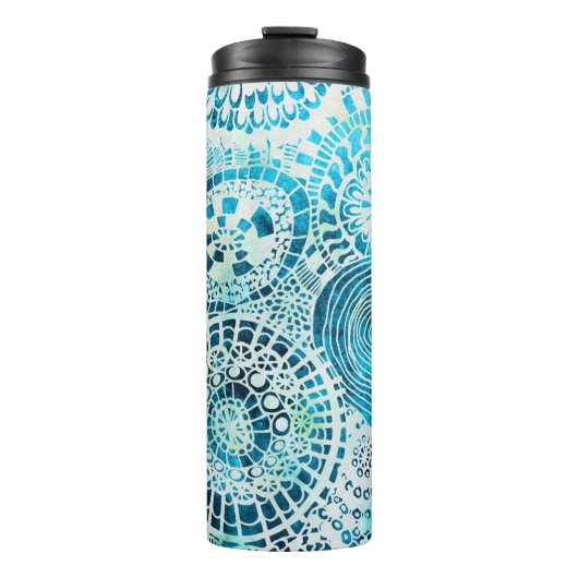 Urchin und Opihi Party tropische Muster Thermosbecher (Vorderseite)