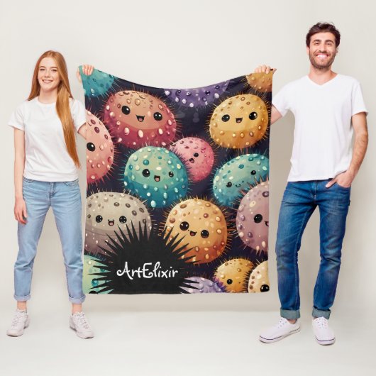 Urchin Unique Print Fleecedecke (Beispiel)