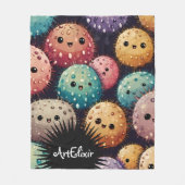 Urchin Unique Print Fleecedecke (Vorderseite)