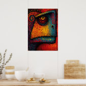 Urdinosaurier-Geist Abstract-Expressionist Poster (Küche)