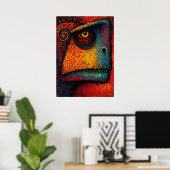 Urdinosaurier-Geist Abstract-Expressionist Poster (Heimbüro)