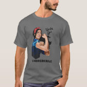 Urdu Girl Unbreakable Rosie Riveter Retro Proud He T-Shirt (Vorderseite)